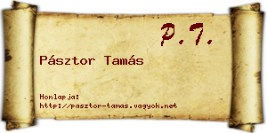Pásztor Tamás névjegykártya