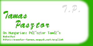 tamas pasztor business card